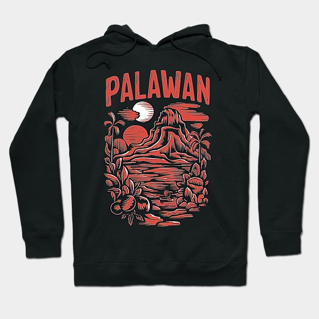 Palawan Island Philippines Hoodie by likbatonboot